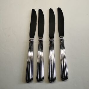 4 Mikasa Italian Countryside Stainless Steel solid handle‎ DINNER KNIVES
